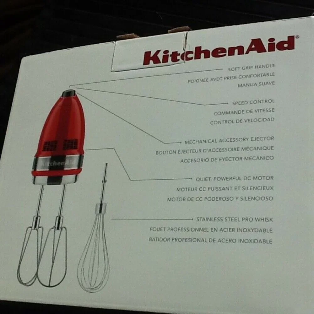 brand new EMPIRE RED KitchenAid Soft Start™ 7-Speed Hand Mixer - Model KHM7210ER
